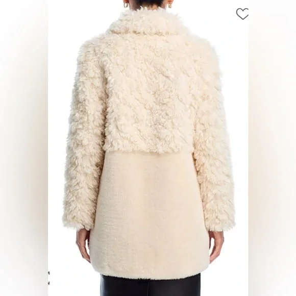 Aqua Teddy Faux Fur Jacket. NWT Size S - Picture 4 of 8